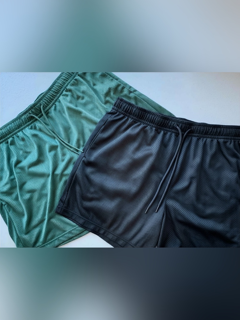 Abercrombie & Fitch Men’s XL Athletic Shorts Bundle Black Green Mesh Drawstring